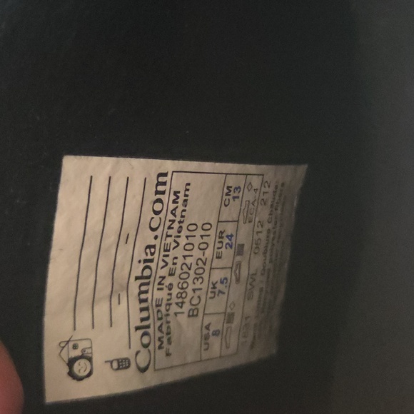 Columbia Kids' Black and Gray Winter Boots With Inserts New With Tag Size 8 - Picture 6 of 14